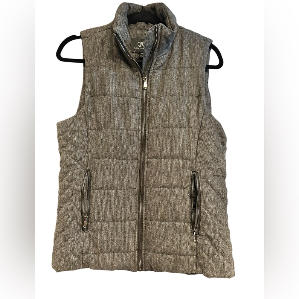 Tart Collections Skyros Gray Quilted Vest